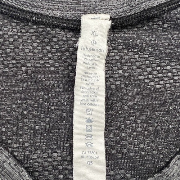 Lululemon Men Black Anchor Gray Camo Mesh Metal Vent Tech Long Sleeve Shirt XL - Picture 3 of 11